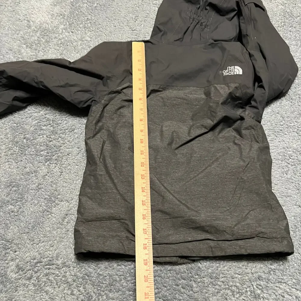 The North Face Coat Kids Youth XXS 5 Gray Hooded 3 in 1 *flaw